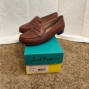 NWT Jack Rogers Women's Tan Leather Loafers Size 9